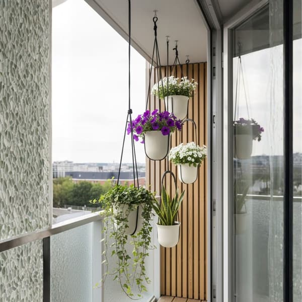 Hängande kruka aera hang återvinning beige 17,9 cm