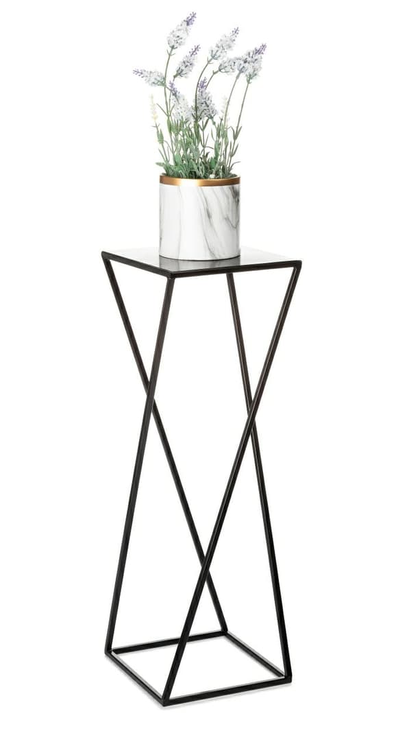 Modernt svart stående blomsterställ 70 cm