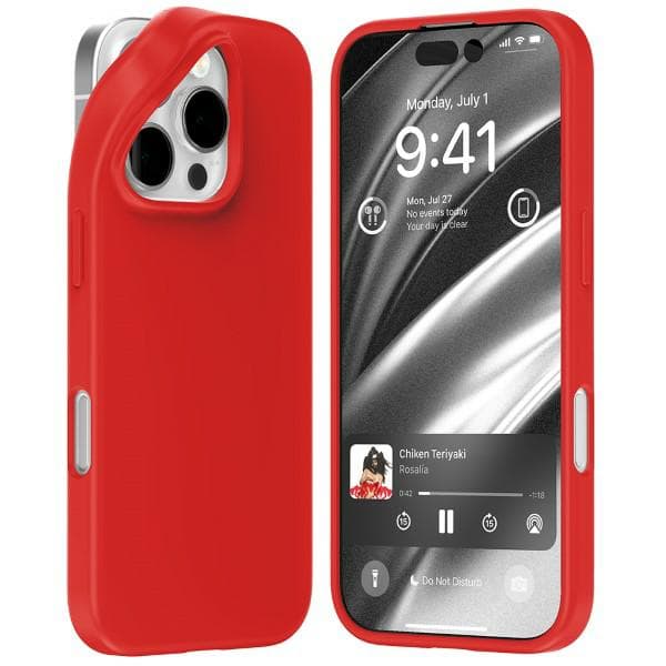 Mercury Soft Cover til iPhone 16 Pro, Rød