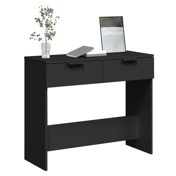 vidaXL konsolbord, sort, 90x36x75 cm, træbaseret materiale