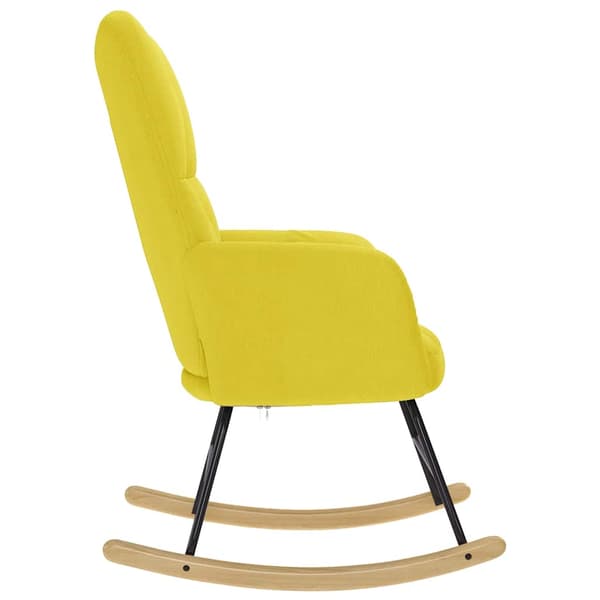 vidaXL Keinutuoli vaaleankeltainen kangas