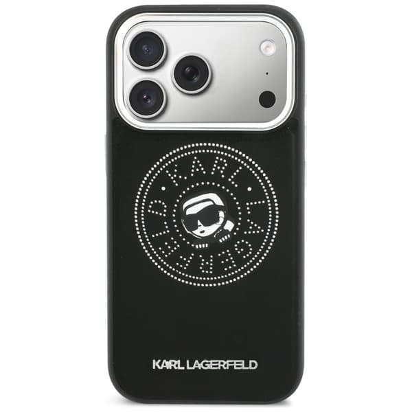 Karl Lagerfeld Point & Karl Sketch MagSafe-etui til iPhone 17 Pro Max, sort