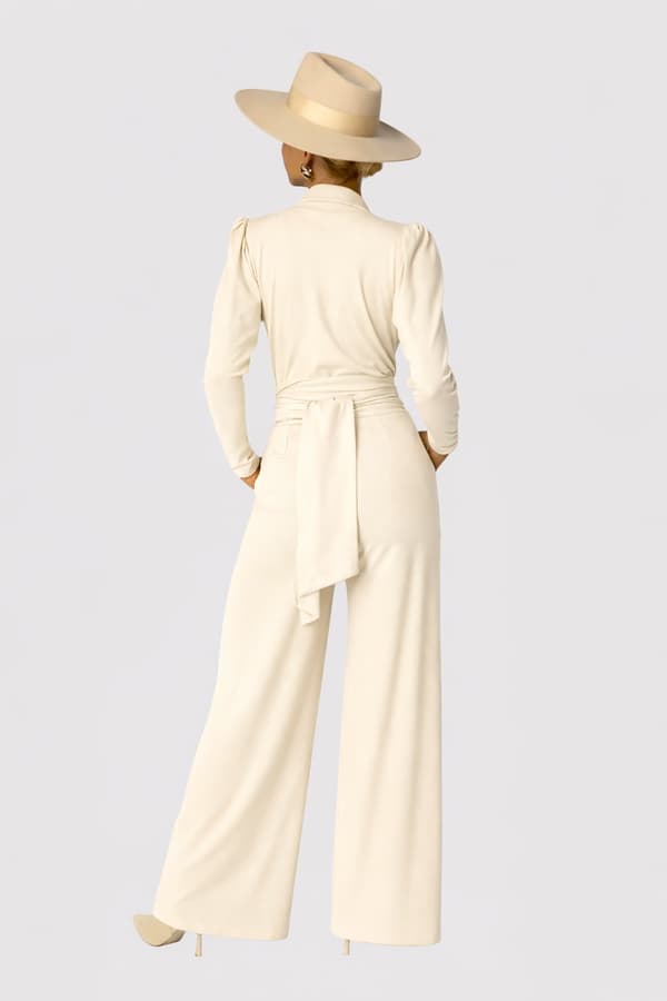 Burning Love - cremefärgad S jumpsuit