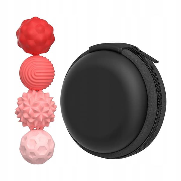 Magnetiske antistress-sensoriske bolde med etui ADHD ASD SI 4 stk. lyserøde
