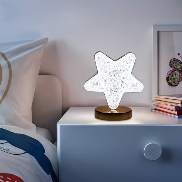 kristalliyölamppu LED-tähtipöytävalaisin