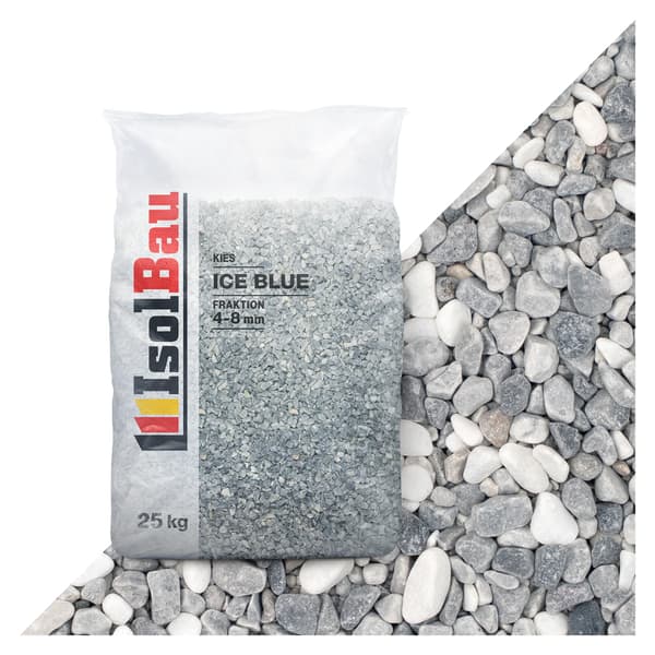 IsolBau Marmortilslag Marmorkier Isblå 4/8mm 25kg