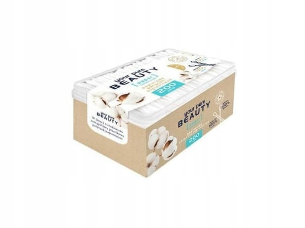 Dina Pure Beauty hygieniska bomullstops av papper, 200 st, förpackning