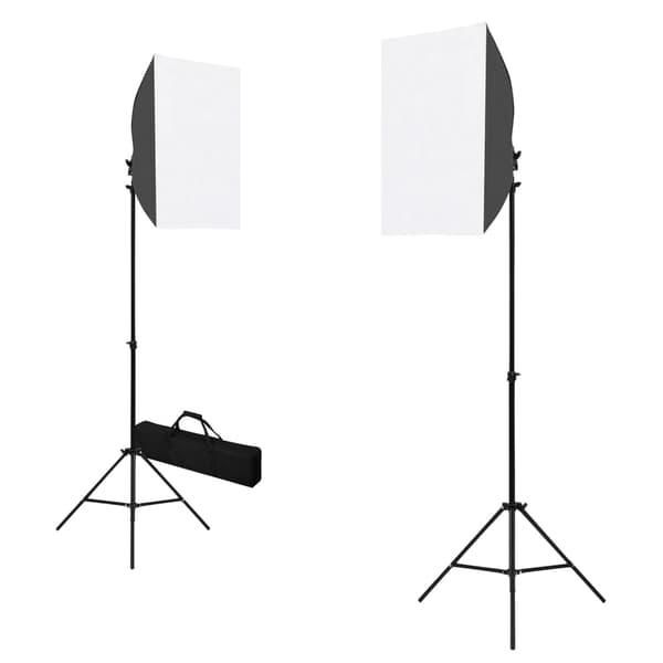 vidaXL Studio Kit med Softbox-lys og baggrunde