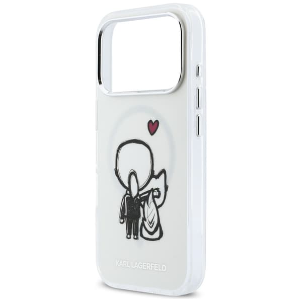 Karl Lagerfeld Karl & Choupette Bagside MagSafe-etui til iPhone 17 Pro Max – klart