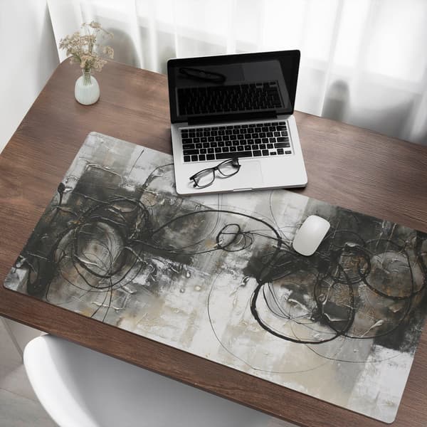 Skridsikker gamingmusemåtte med abstrakte linjer 120x60 cm