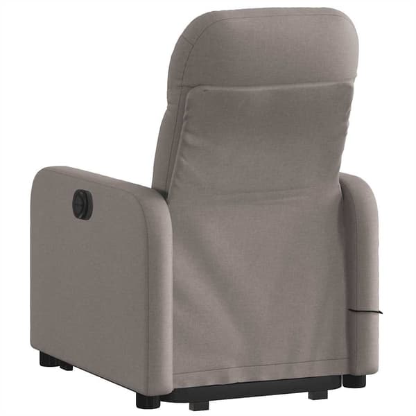 vidaXL Lyftbar massagefåtölj, Taupe, Tyg