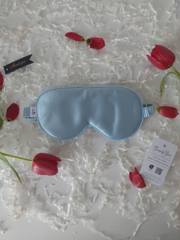 Mulberry 6A Blå Universal Sidenögonmask