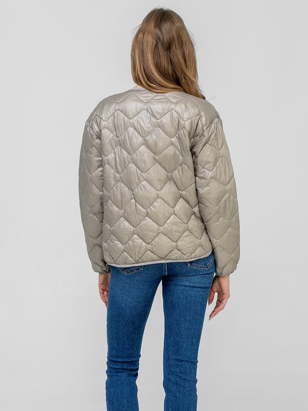LET KORT OVERGANGSJAKKE TIL DAMER MED QUILTNING