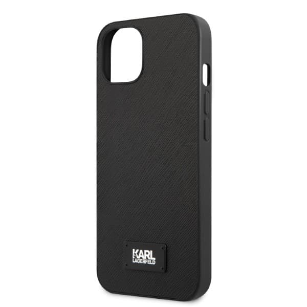Karl Lagerfeld Saffiano Plaque-cover til iPhone 13 mini, sort