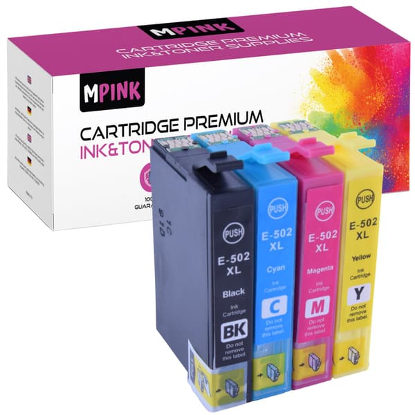 4x blækpatroner til Epson GP-E502XL CMYK GP