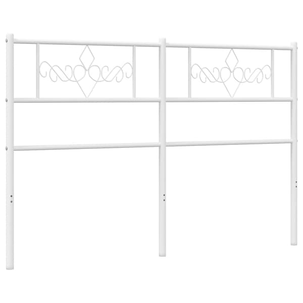 vidaXL metalsengegavl hvid 120 cm