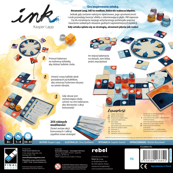 Rebel Ink brädspel (polsk utgåva)