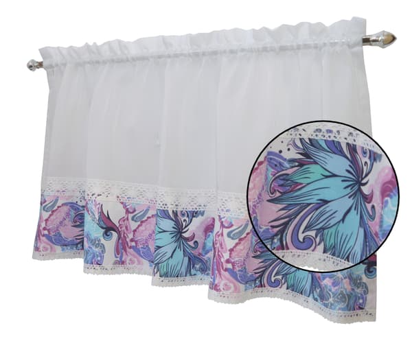 Køkkengardin MAGIC FLOWER 150x60