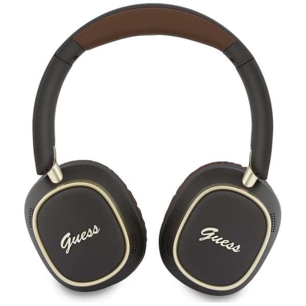 Guess Bluetooth ENC Rektangulära Metallskript Bruna Over-Ear Hörlurar