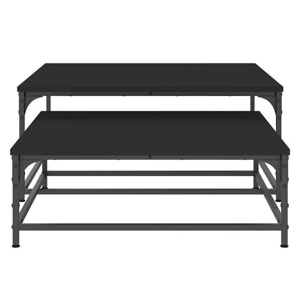 vidaXL Soffbord, 2-delade, svarta
