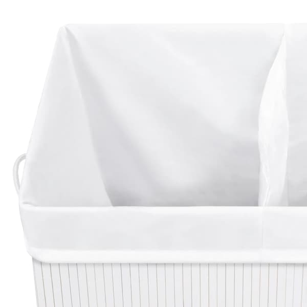 vidaXL Tvättkorg i bambu vit 100 l