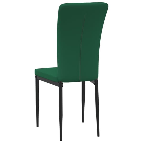 vidaXL Matstolar, set om 4, mörkgrön, klädd i sammet