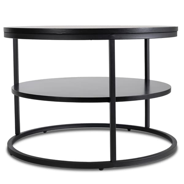 BEST Sofabord med Hylde 70 cm Sort Moderne