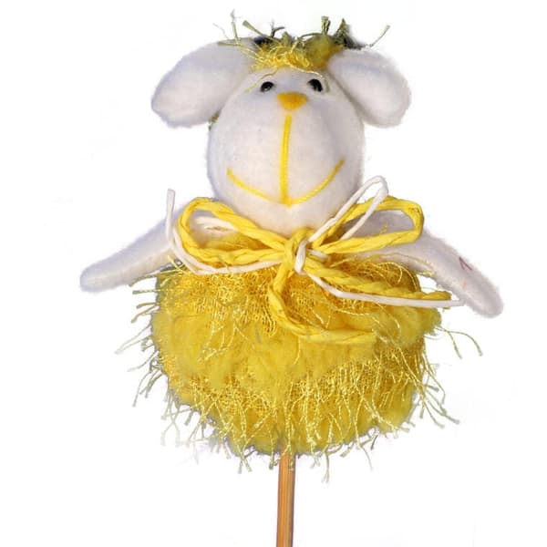 Gul fårfigur, 25 cm hög