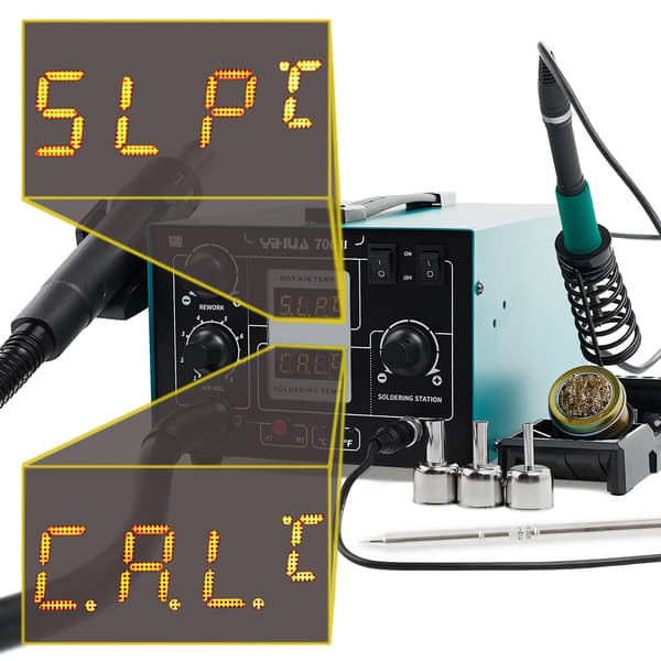 Professionel 2-i-1 varmluftloddestation + T12 Yihua 706 II system