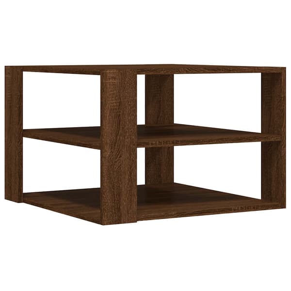 vidaXL sofabord brunt egetræ 59,5x59,5x40 cm