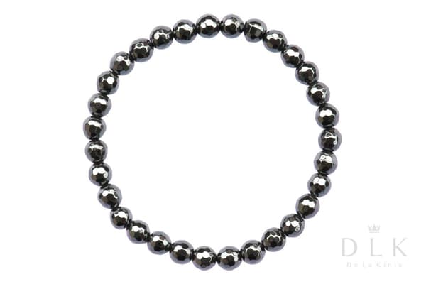 Armbånd "Facetterede hæmatitperler"