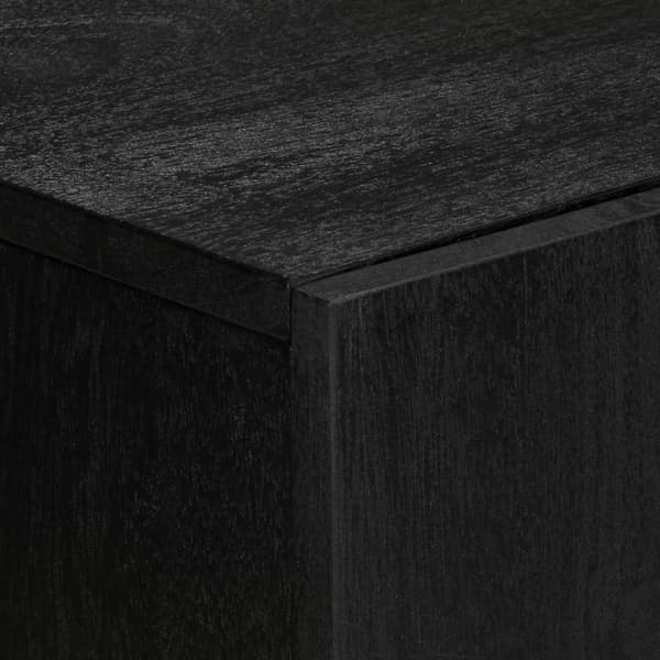 vidaXL skab, sort, 60x33x75 cm, træbaseret materiale