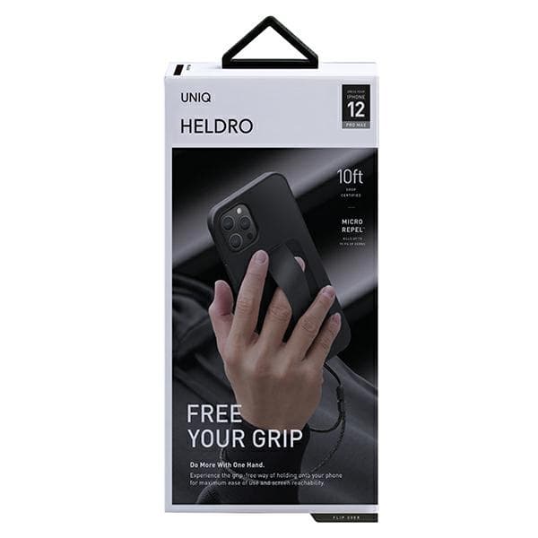 UNIQ Heldro iPhone 12 Pro Max 6,7" cover sort/midnatssort Antimikrobiel