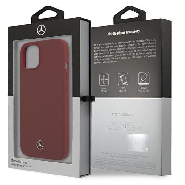 Mercedes Silikone Line Etui til iPhone 13 mini, Rød