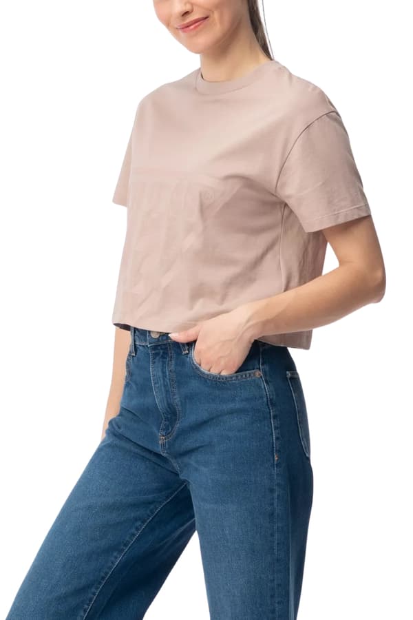 Guess Pink Bomuld Dame T-shirt Adele Crop M