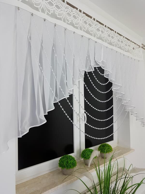 Dekorativ fönsterpanel vit 200cm