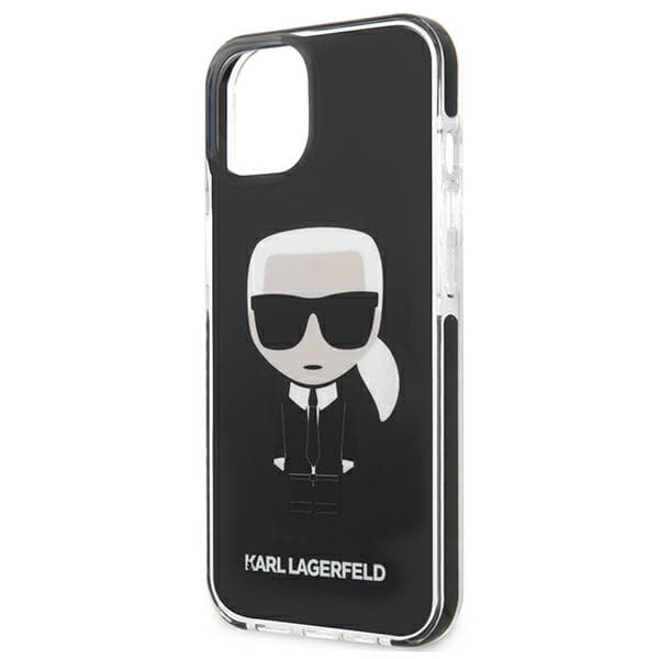 Karl Lagerfeld Iconik Karl-cover til iPhone 13 mini, sort