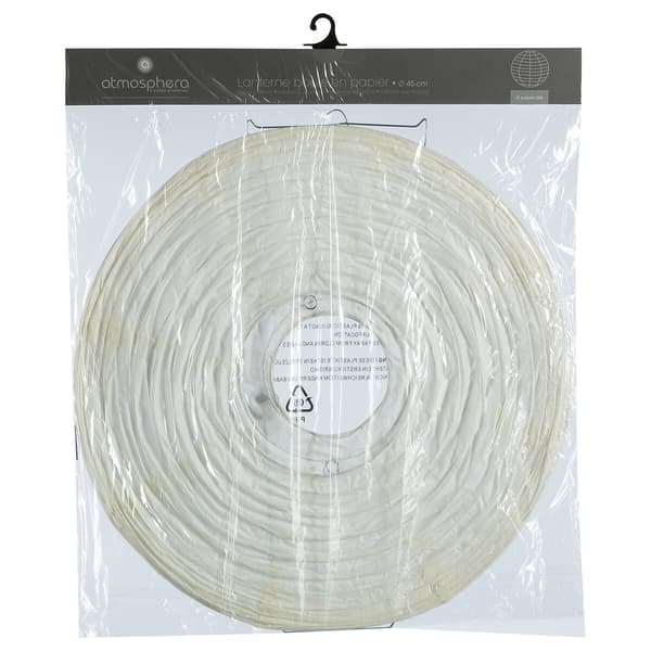 Hvid papirlanterne 45 cm
