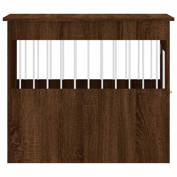 vidaXL hundebur brunt egetræ 55x80x68cm træbaseret materiale