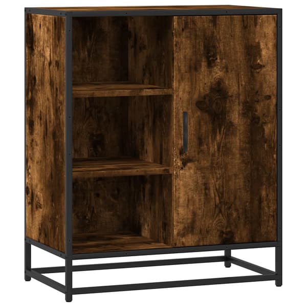 vidaXL kommode, røget eg, 62x35x76 cm, træbaseret materiale