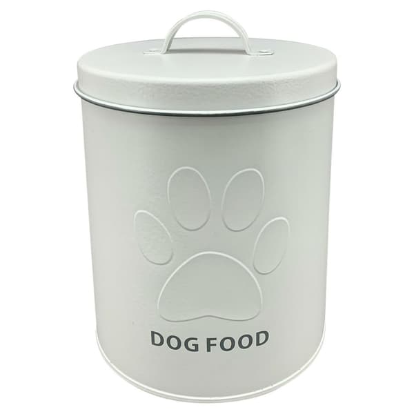 Hundefoderbeholder med præget