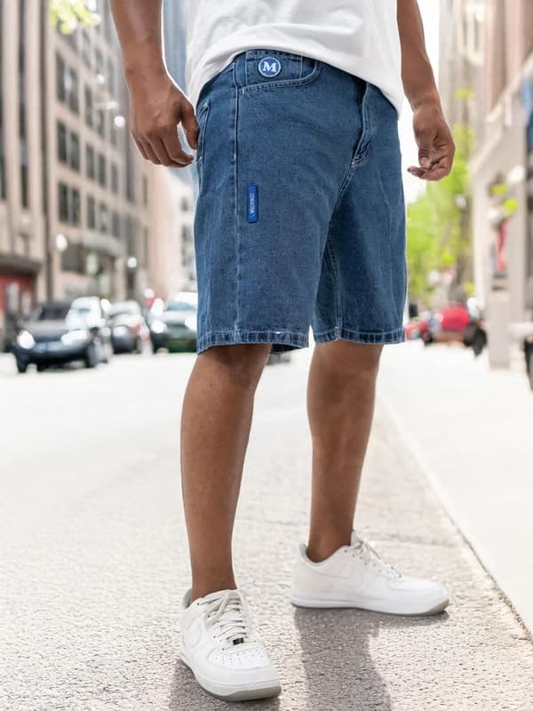 MyStars Blå Basic Herr Blå Jeansshorts 30
