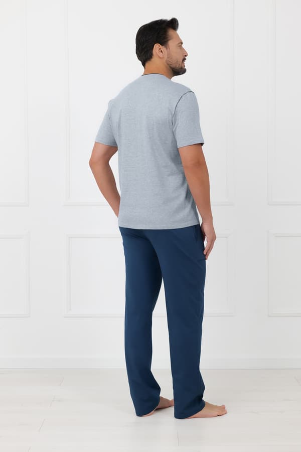 Herrpyjamas med kort ärm, långbyxor Devon XXL