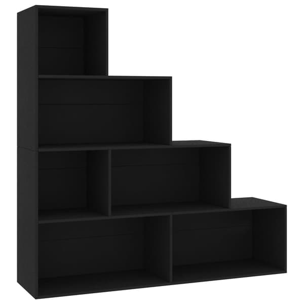 vidaXL reol/opdeler sort 155x24x160 cm spånplade