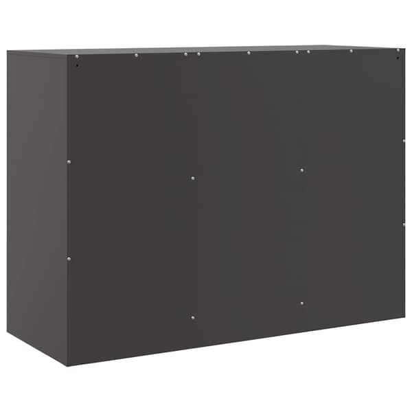 vidaXL skab, sort, 99x39x73 cm, stål