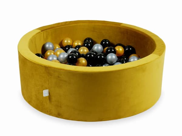 Tør boldbane 200 stk. 90x30 fløjl guld: sølv, guld, sort