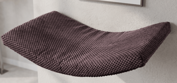 Arc metall katthylla 60cm mörk choklad