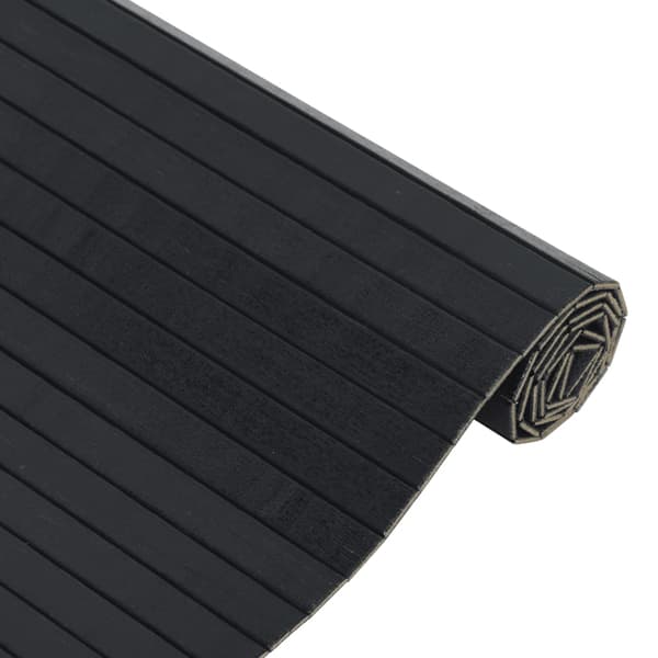 vidaXL Suorakulmainen matto, musta, 60x100 cm, bambu