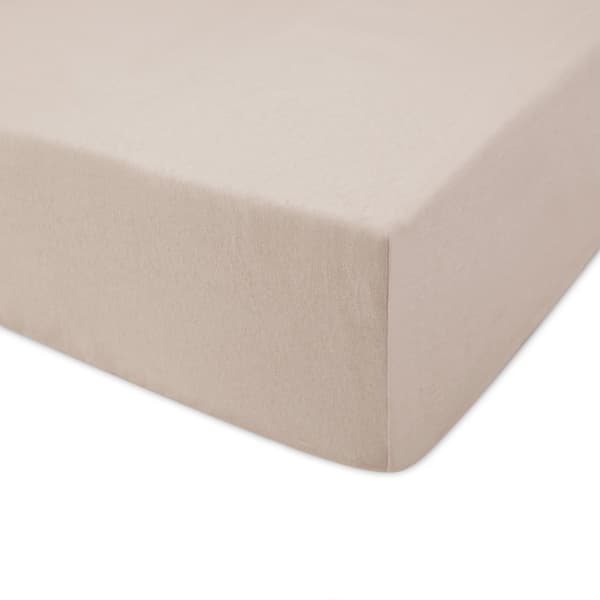 Stræklagen 90x200 elastisk JERSEY 100% BOMULD beige farve
