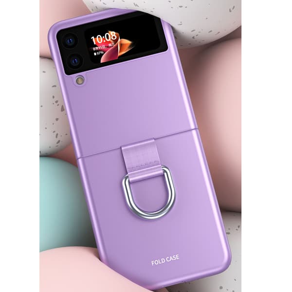 Ringholder-etui til Samsung Galaxy Z Flip4 5G, lilla